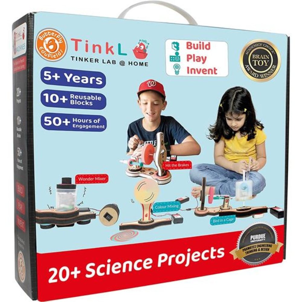 25+ STEM Projects Kit for Kids with Electric Motor for Ages 5-12 Years